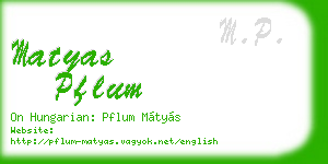 matyas pflum business card